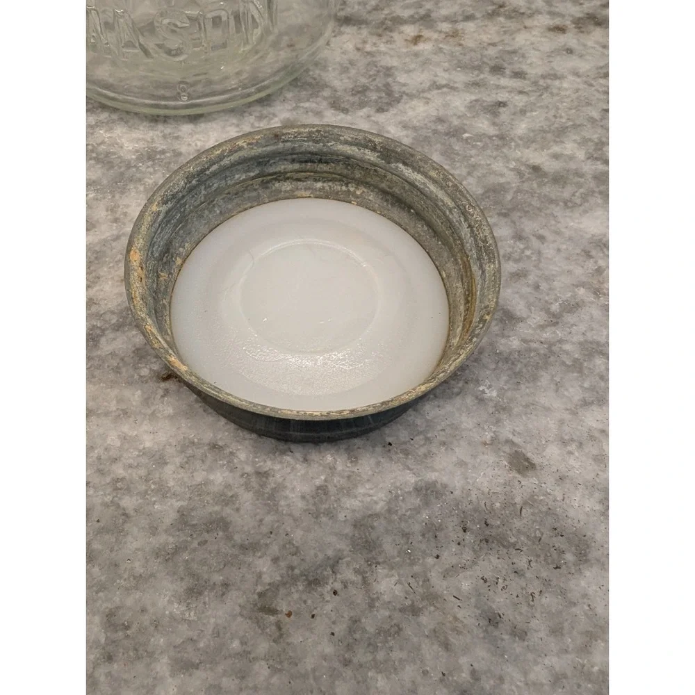 Vintage Ball Perfect Mason Clear Quart Canning Jar With Zinc‎ Lid